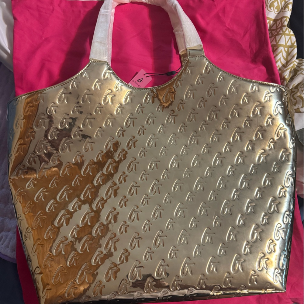 Gold Designer Tote Bag